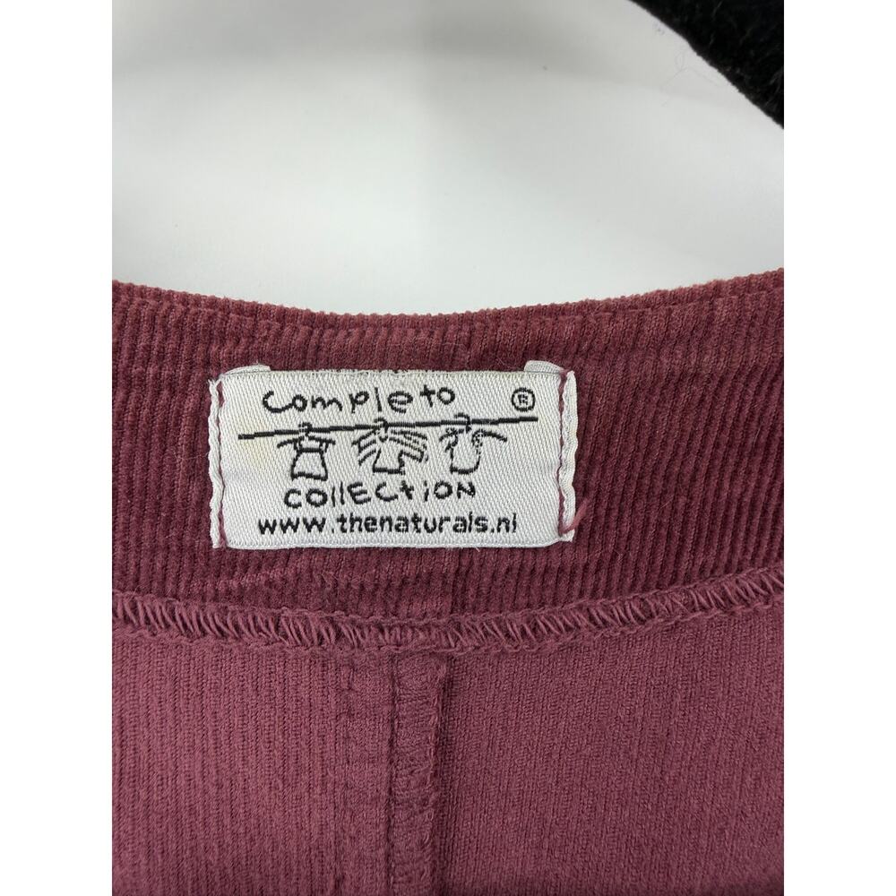 Completo Collection Women’s Corduroy Oversized Cropped Jacket OS Burgundy Artsy - Picture 4 of 11